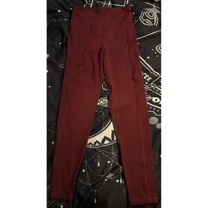 American‎ Eagle Burgundy The Everything Pocket Leggings, Full Length, Small Reg